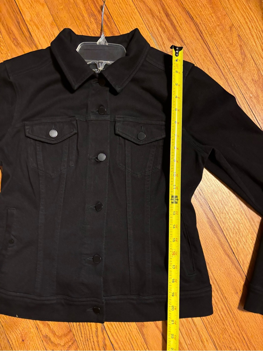 Liverpool Black Women's Button-Front Jean Jacket - Picture 9 of 14